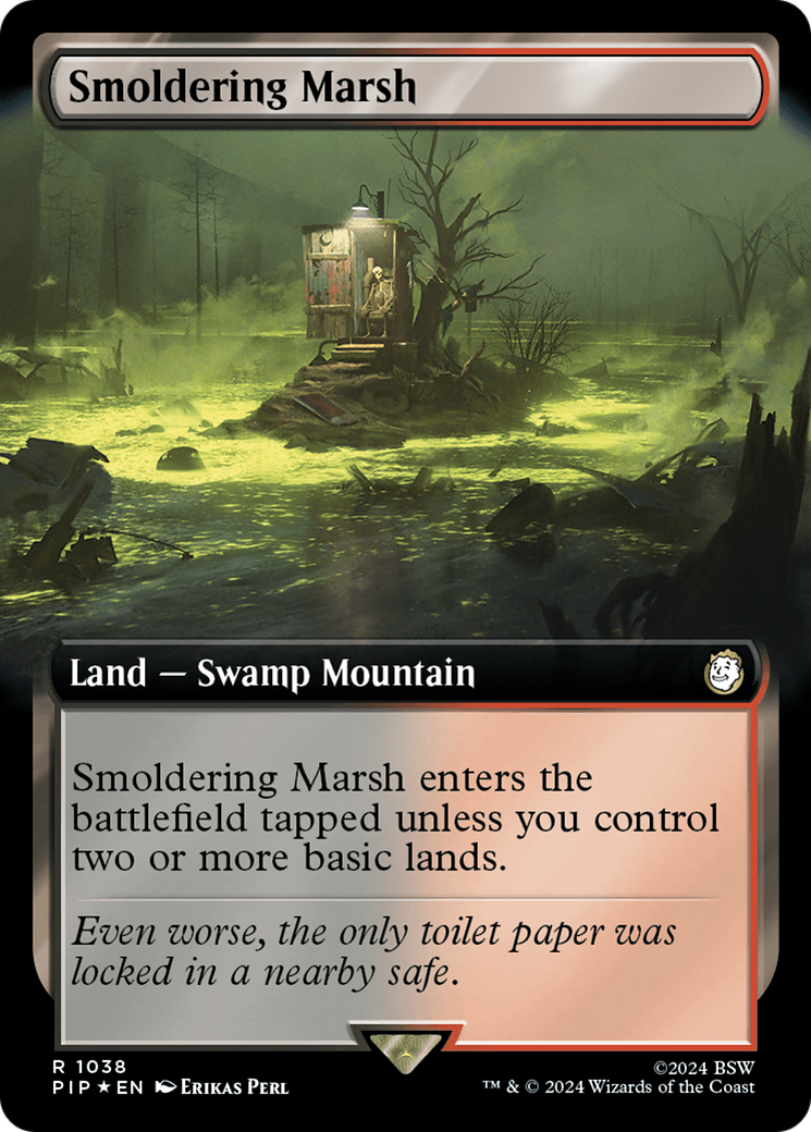 Smoldering Marsh (Extended Art) (Surge Foil) [Fallout] | Clutch Gaming