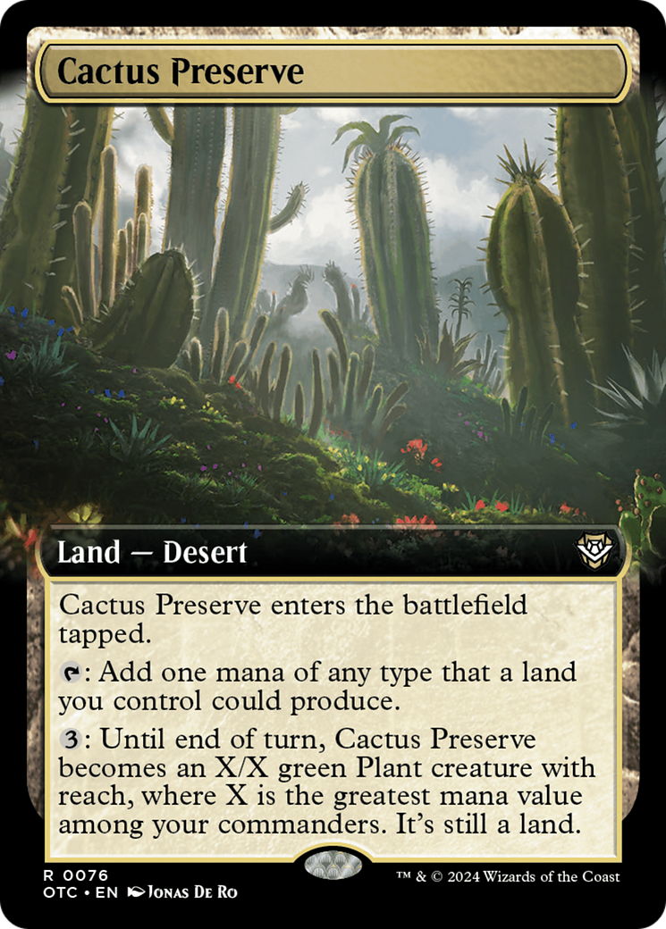 Cactus Preserve (Extended Art) [Outlaws of Thunder Junction Commander] | Clutch Gaming