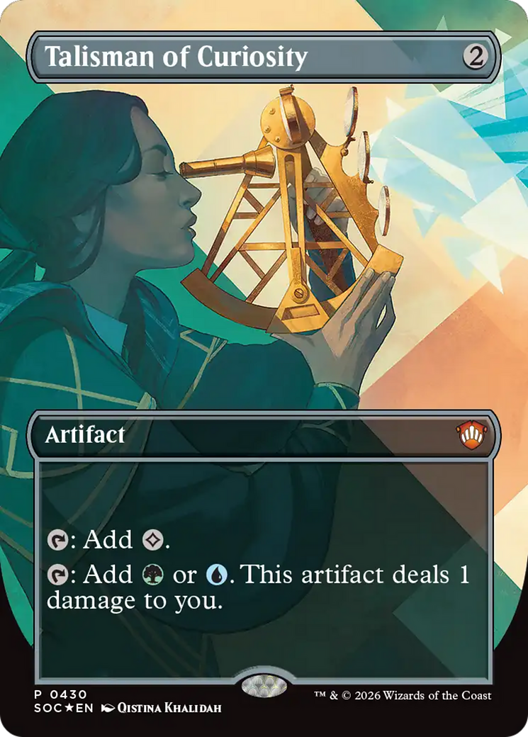 Talisman of Curiosity (Borderless) [Secrets of Strixhaven Commander] | Clutch Gaming