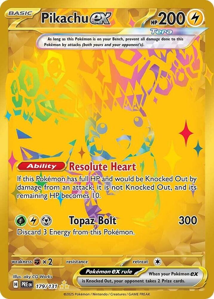Pikachu ex (179/131) [Scarlet & Violet: Prismatic Evolutions] | Clutch Gaming