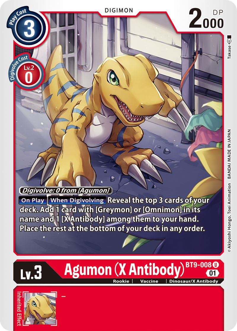 Agumon (X Antibody) [BT9-008] [X Record] | Clutch Gaming