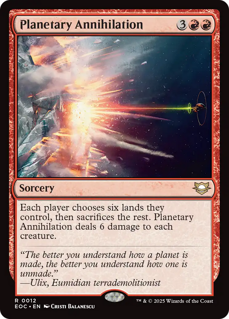 Planetary Annihilation [Edge of Eternities Commander] | Clutch Gaming