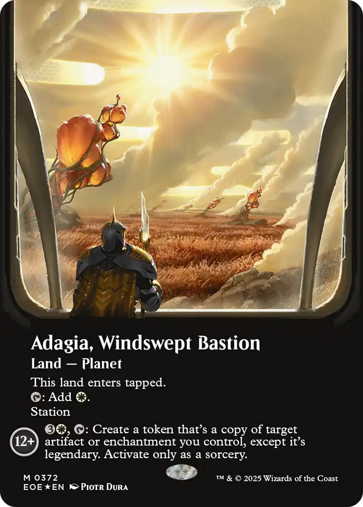 Adagia, Windswept Bastion (Borderless) (Galaxy Foil) [Edge of Eternities] | Clutch Gaming