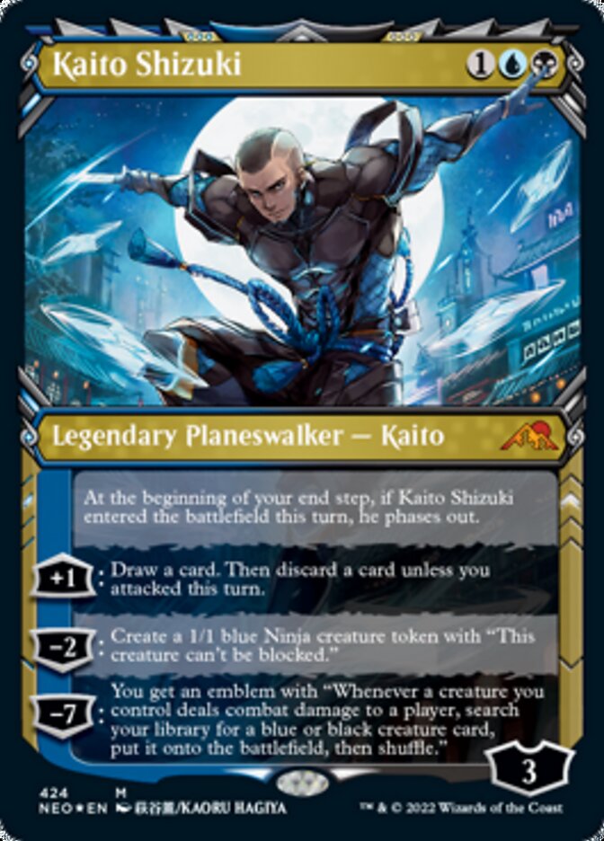 Kaito Shizuki (Showcase) (Foil Etched) [Kamigawa: Neon Dynasty] | Clutch Gaming