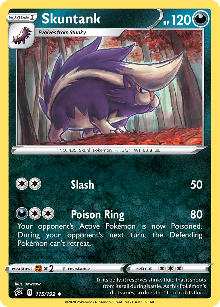 Skuntank (115/192) [Sword & Shield: Rebel Clash] | Clutch Gaming