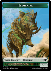 Mercenary // Elemental Double-Sided Token [Outlaws of Thunder Junction Tokens] | Clutch Gaming