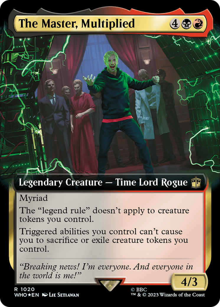 The Master, Multiplied (Extended Art) (Surge Foil) [Doctor Who] | Clutch Gaming