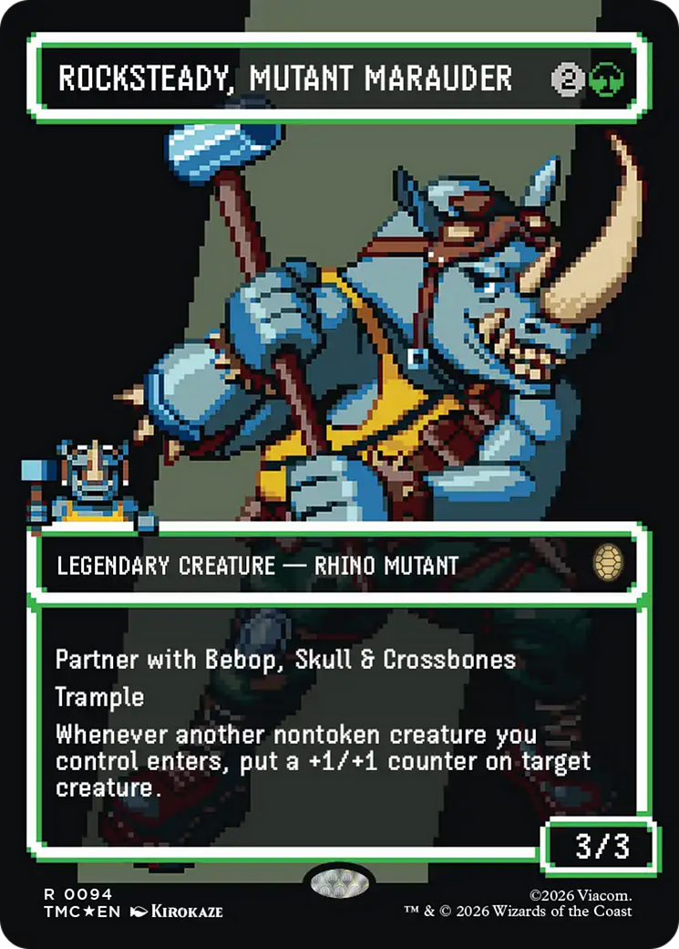 Rocksteady, Mutant Marauder (Borderless) (Surge Foil) [Teenage Mutant Ninja Turtles Commander] | Clutch Gaming