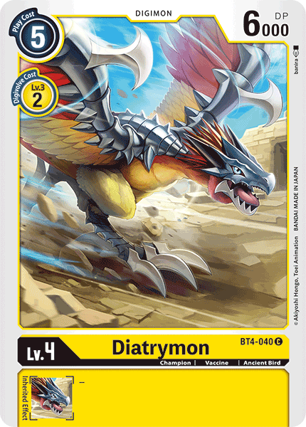 Diatrymon [BT4-040] [Great Legend] | Clutch Gaming