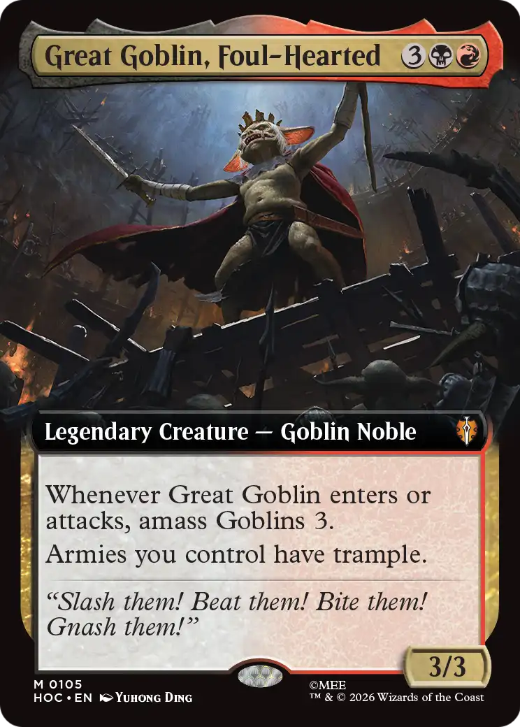 Great Goblin, Foul-Hearted (Extended Art) [The Hobbit: Eternal-Legal] | Clutch Gaming