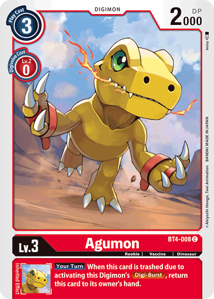 Agumon [BT4-008] [Great Legend] | Clutch Gaming