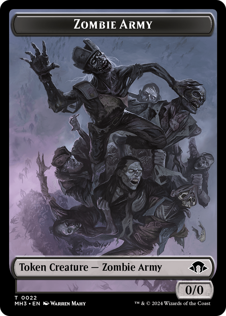 Phyrexian Germ // Zombie Army Double-Sided Token [Modern Horizons 3 Tokens] | Clutch Gaming