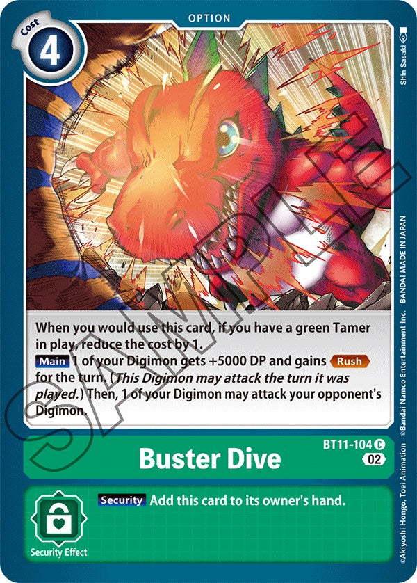 Buster Dive [BT11-104] [Dimensional Phase] | Clutch Gaming