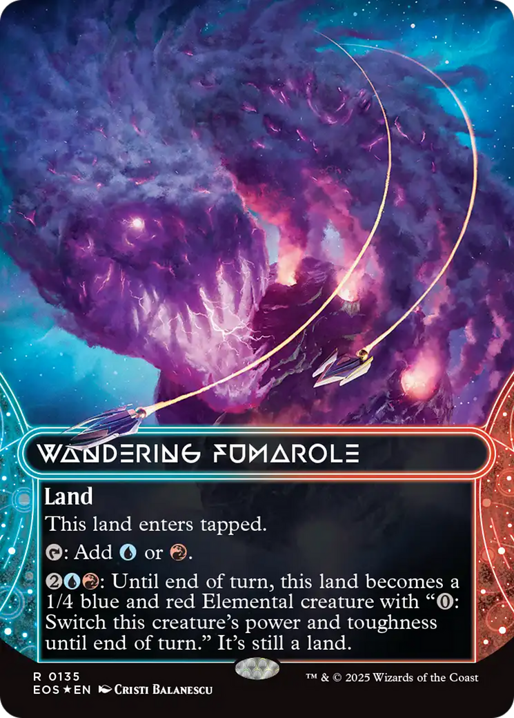 Wandering Fumarole (0135) (Borderless) (Galaxy Foil) [Edge of Eternities: Stellar Sights] | Clutch Gaming