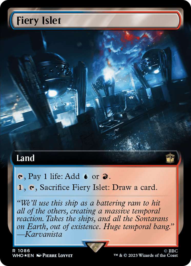 Fiery Islet (Extended Art) (Surge Foil) [Doctor Who] | Clutch Gaming