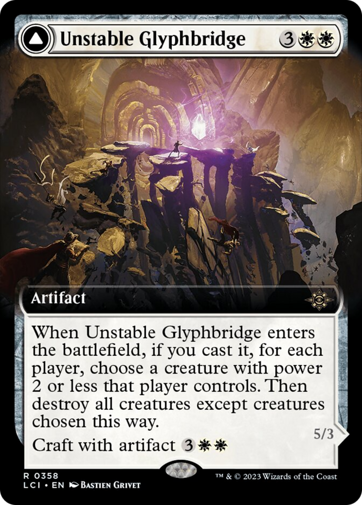 Unstable Glyphbridge // Sandswirl Wanderglyph (Extended Art) [The Lost Caverns of Ixalan] | Clutch Gaming