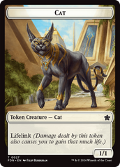 Cat (0027) // Phyrexian Goblin Double-Sided Token [Foundations Tokens] | Clutch Gaming