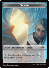 Glimmer // Shard Double-Sided Token [Duskmourn: House of Horror Tokens] | Clutch Gaming