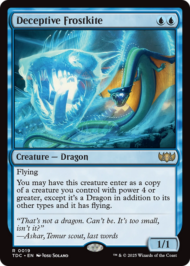 Deceptive Frostkite [Tarkir: Dragonstorm Commander] | Clutch Gaming