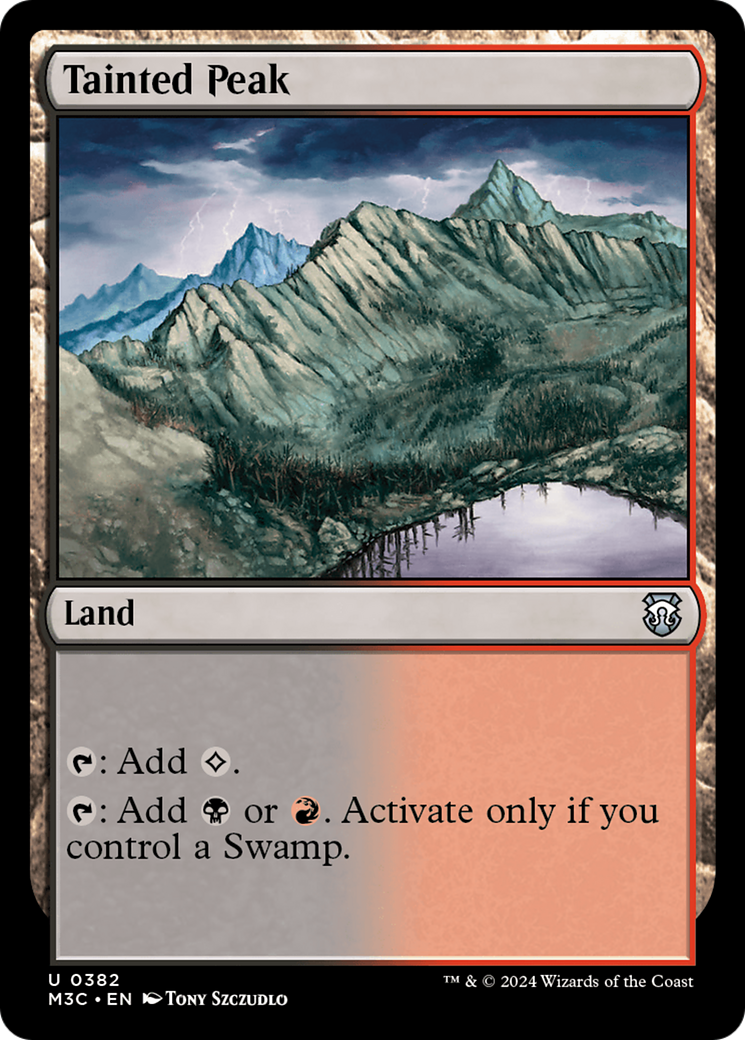 Tainted Peak (Ripple Foil) [Modern Horizons 3 Commander] | Clutch Gaming