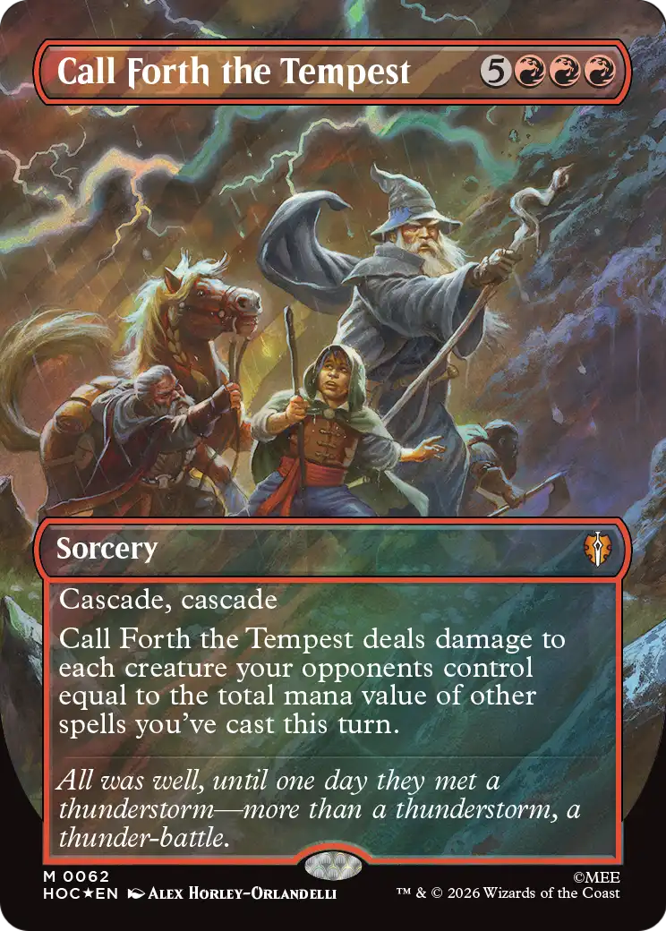 Call Forth the Tempest (Borderless) (Surge Foil) [The Hobbit: Eternal-Legal] | Clutch Gaming
