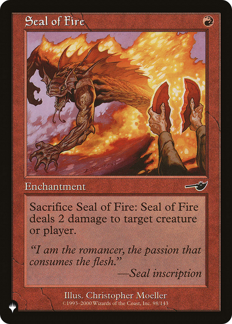 Seal of Fire [The List Reprints] | Clutch Gaming