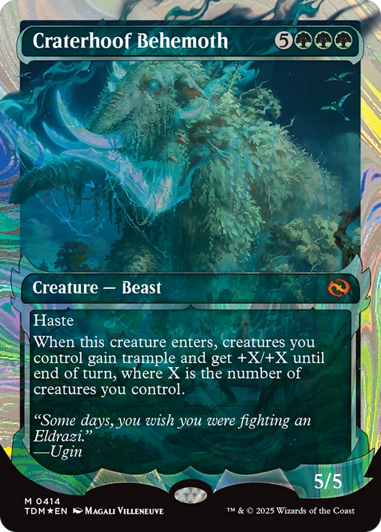 Craterhoof Behemoth (Showcase) (Halo Foil) [Tarkir: Dragonstorm] | Clutch Gaming