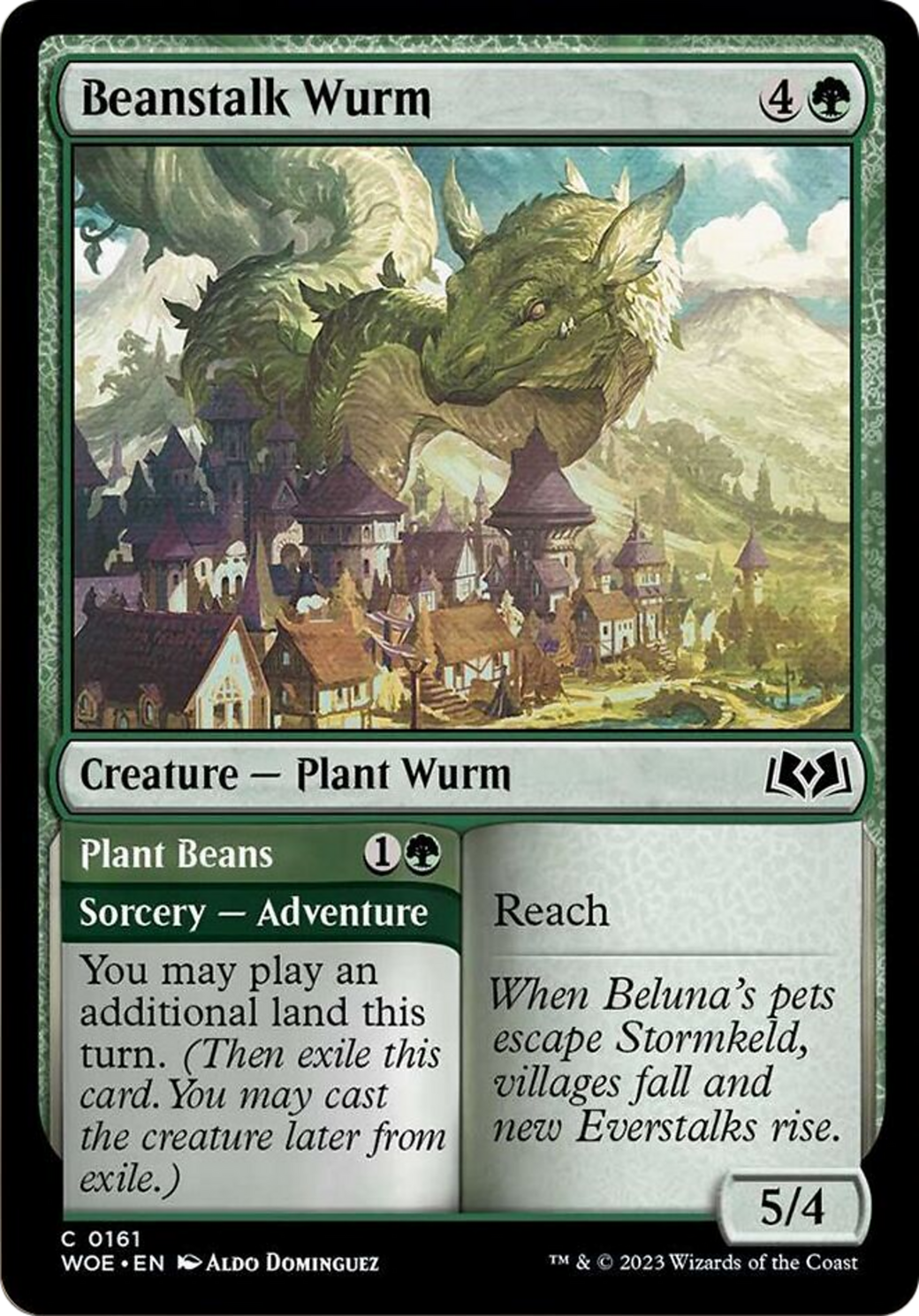 Beanstalk Wurm // Plant Beans [Wilds of Eldraine] | Clutch Gaming