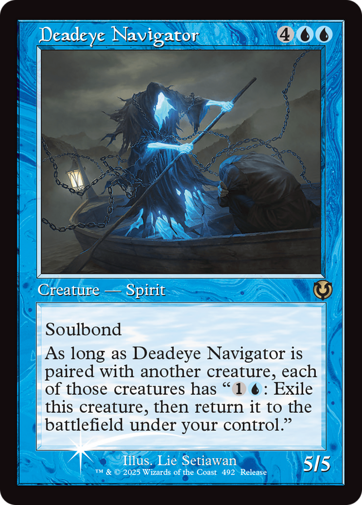 Deadeye Navigator (Retro Frame) [Innistrad Remastered Promos] | Clutch Gaming