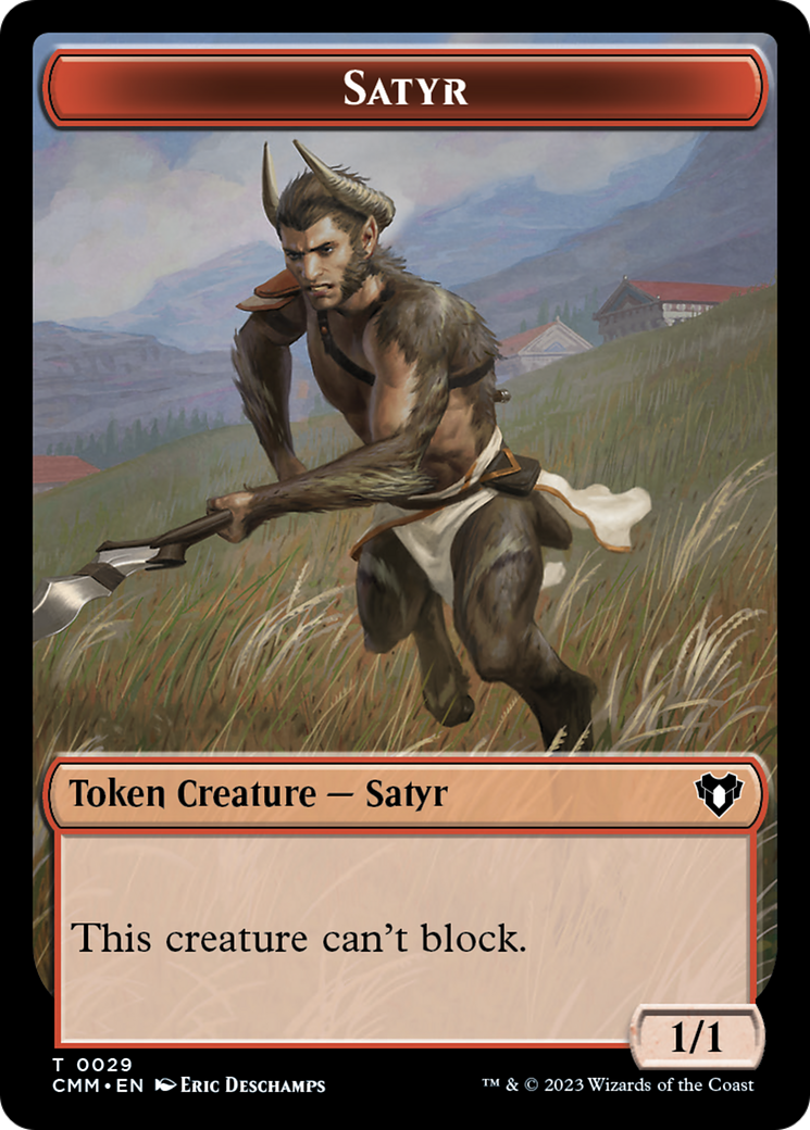 Eldrazi Spawn // Satyr Double-Sided Token [Commander Masters Tokens] | Clutch Gaming