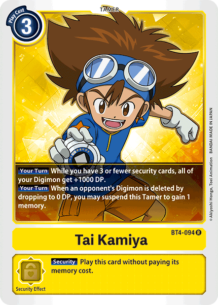 Tai Kamiya [BT4-094] [Great Legend] | Clutch Gaming