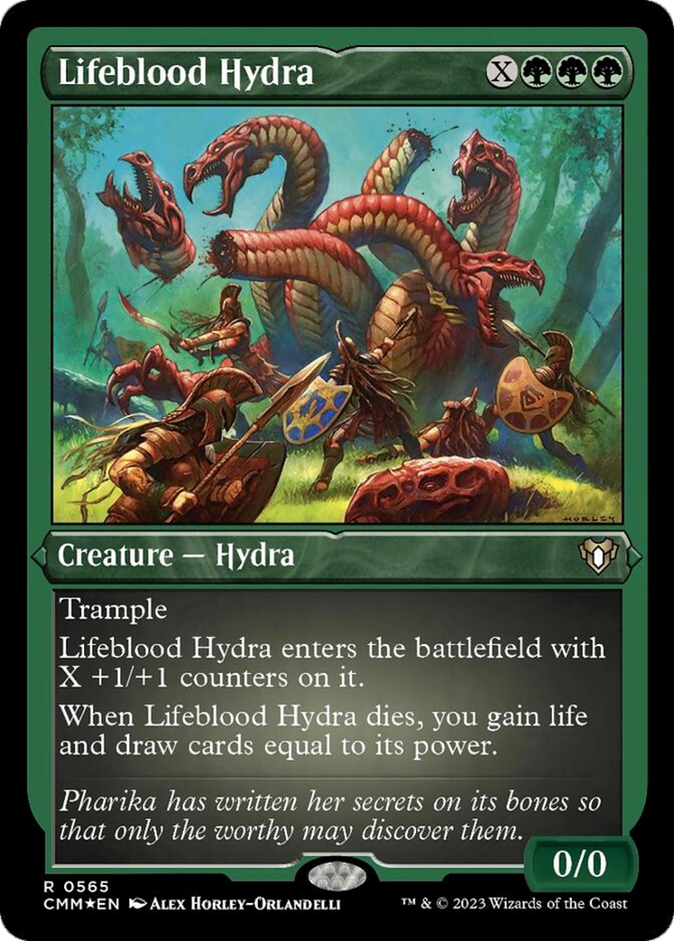 Lifeblood Hydra (Foil Etched) [Commander Masters] | Clutch Gaming