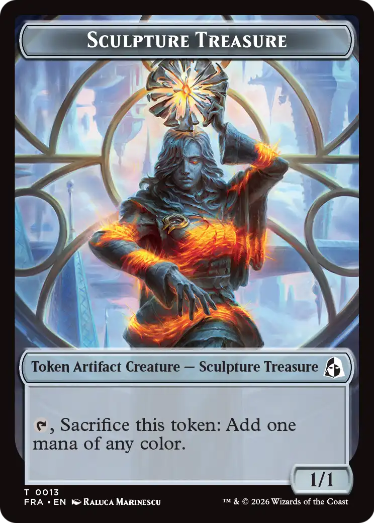 Sculpture Treasure // Beast Double-Sided Token [Reality Fracture Tokens] | Clutch Gaming