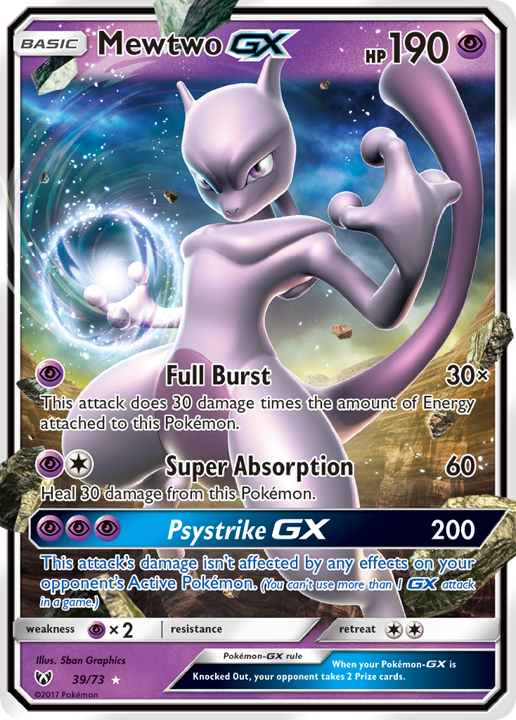 Mewtwo GX (39/73) [Sun & Moon: Shining Legends] | Clutch Gaming
