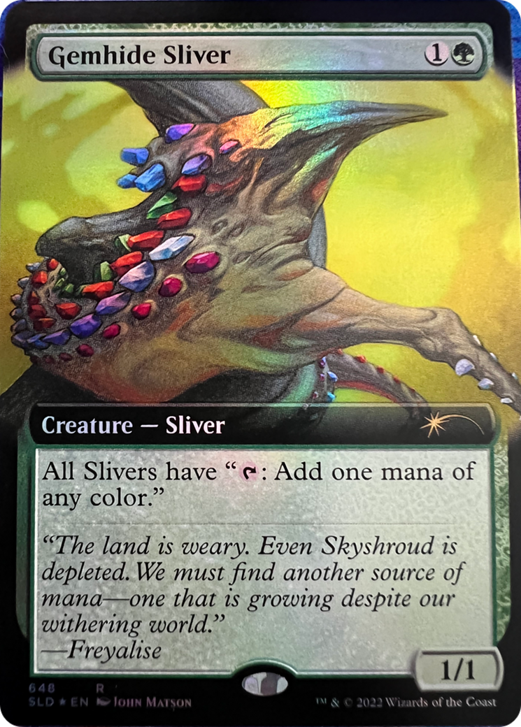 Gemhide Sliver (Extended Art) [Secret Lair Drop Series] | Clutch Gaming