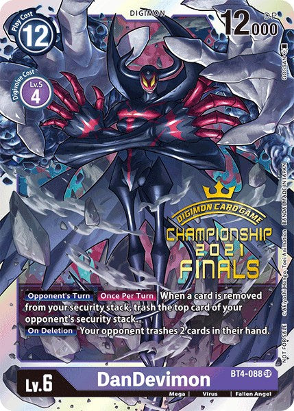 DanDevimon [BT4-088] (2021 Championship Finals Event Pack Alt-Art Gold Stamp Set) [Great Legend Promos] | Clutch Gaming