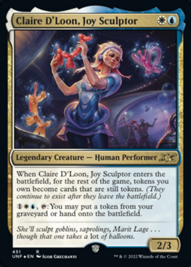 Claire D'Loon, Joy Sculptor (Galaxy Foil) [Unfinity] | Clutch Gaming