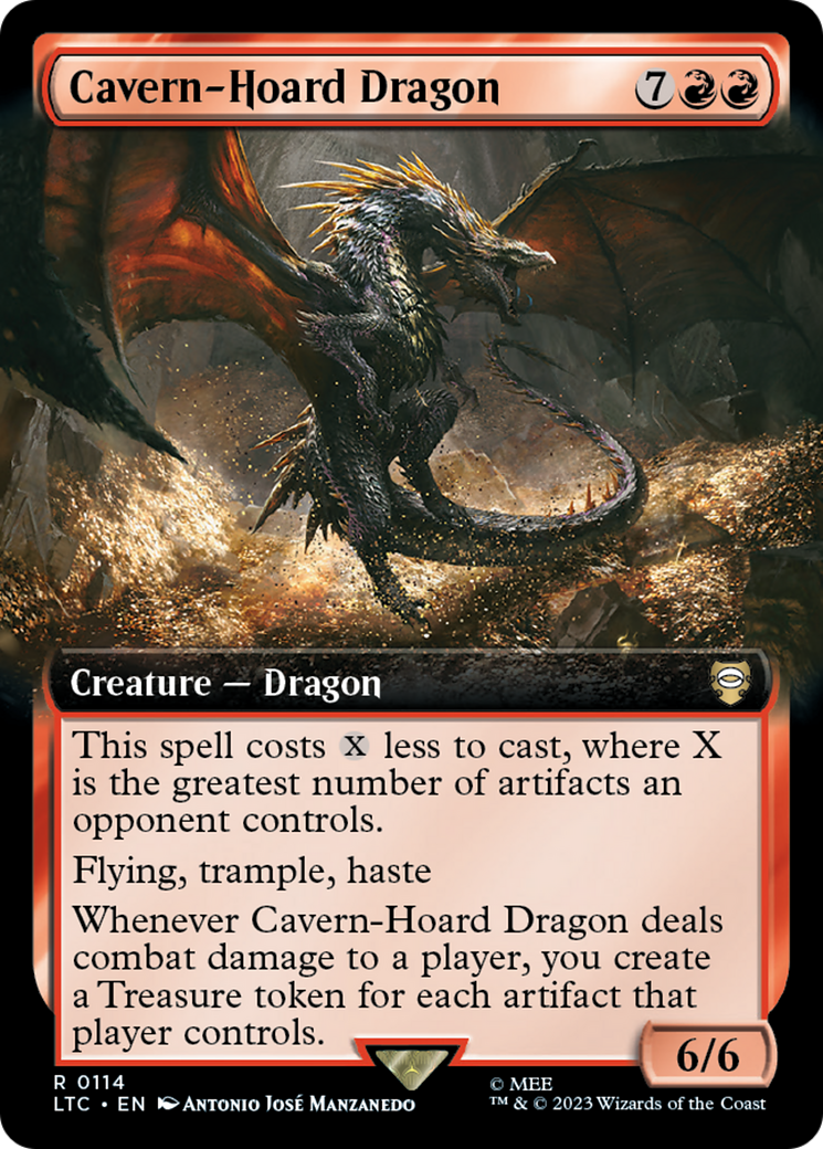 Cavern-Hoard Dragon (Extended Art) [The Lord of the Rings: Tales of Middle-Earth Commander] | Clutch Gaming