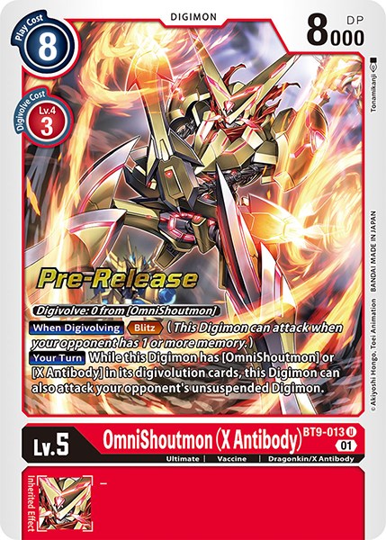 OmniShoutmon (X Antibody) [BT9-013] [X Record Pre-Release Promos] | Clutch Gaming