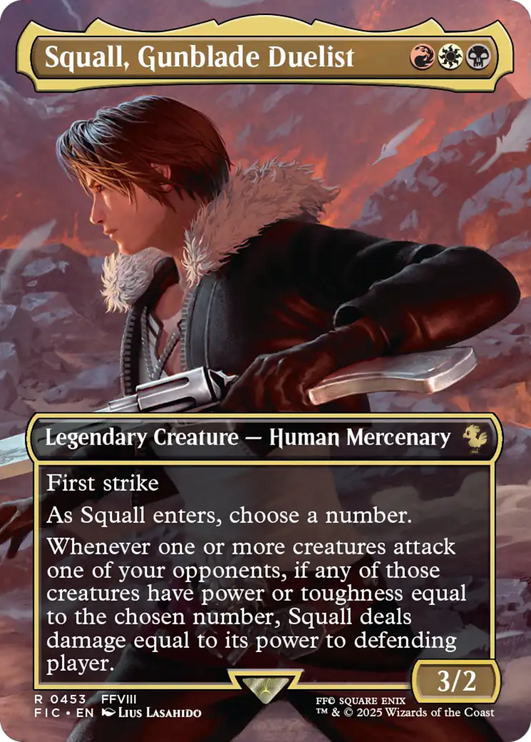 Squall, Gunblade Duelist (Borderless) [FINAL FANTASY Commander] | Clutch Gaming
