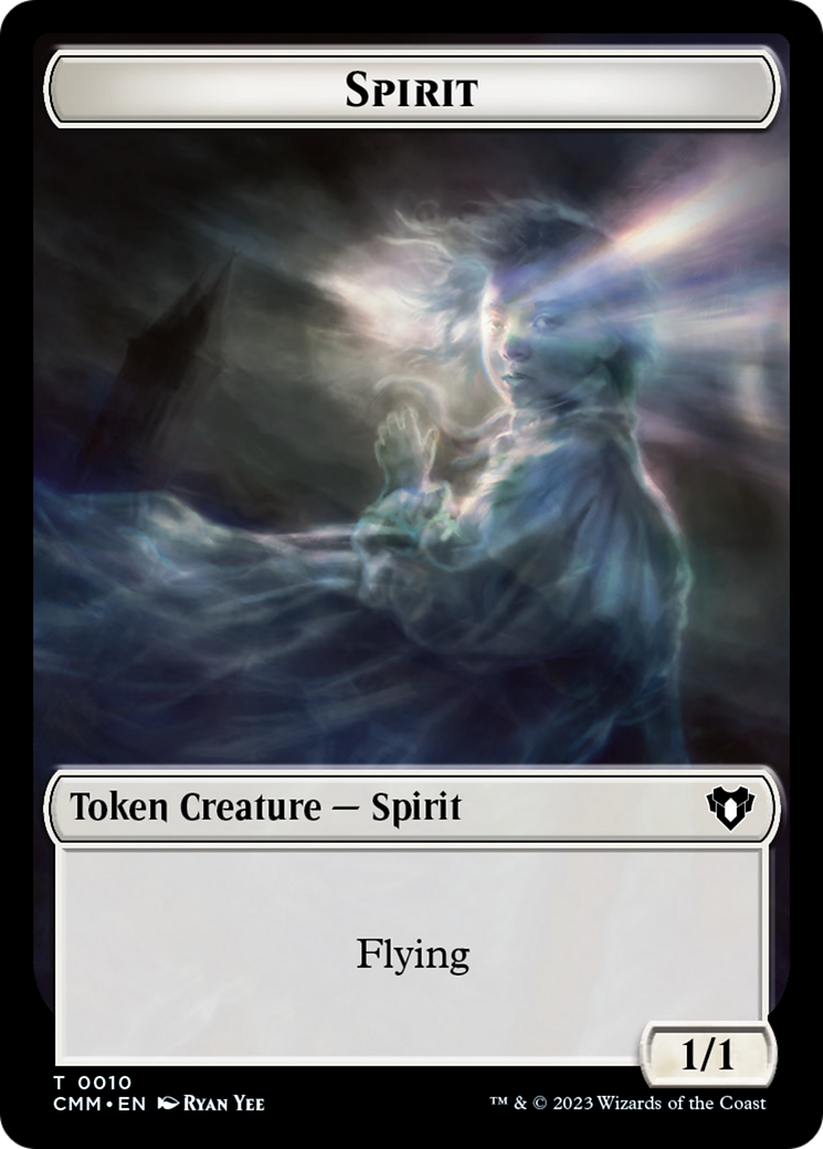 Spirit (0010) // Construct (0041) Double-Sided Token [Commander Masters Tokens] | Clutch Gaming