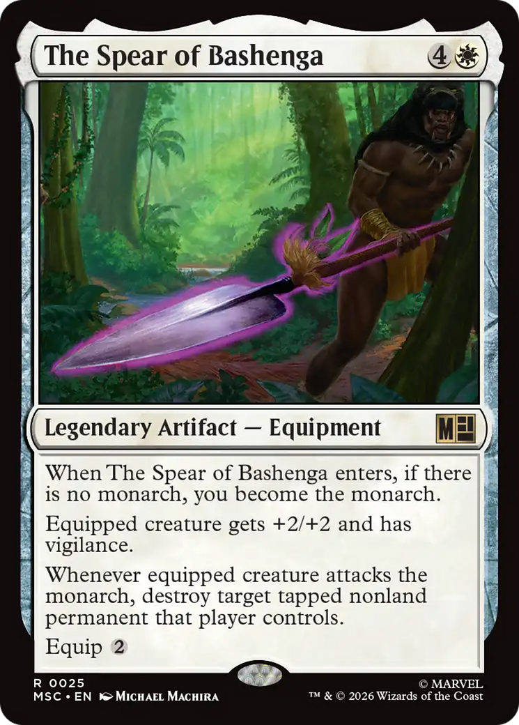 The Spear of Bashenga (Surge Foil) [Marvel Super Heroes Commander] | Clutch Gaming