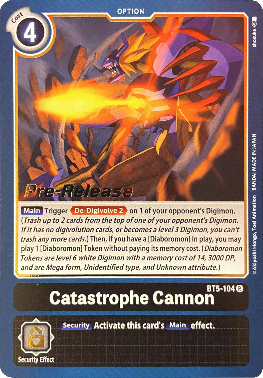 Catastrophe Cannon [BT5-104] [Battle of Omni Pre-Release Promos] | Clutch Gaming