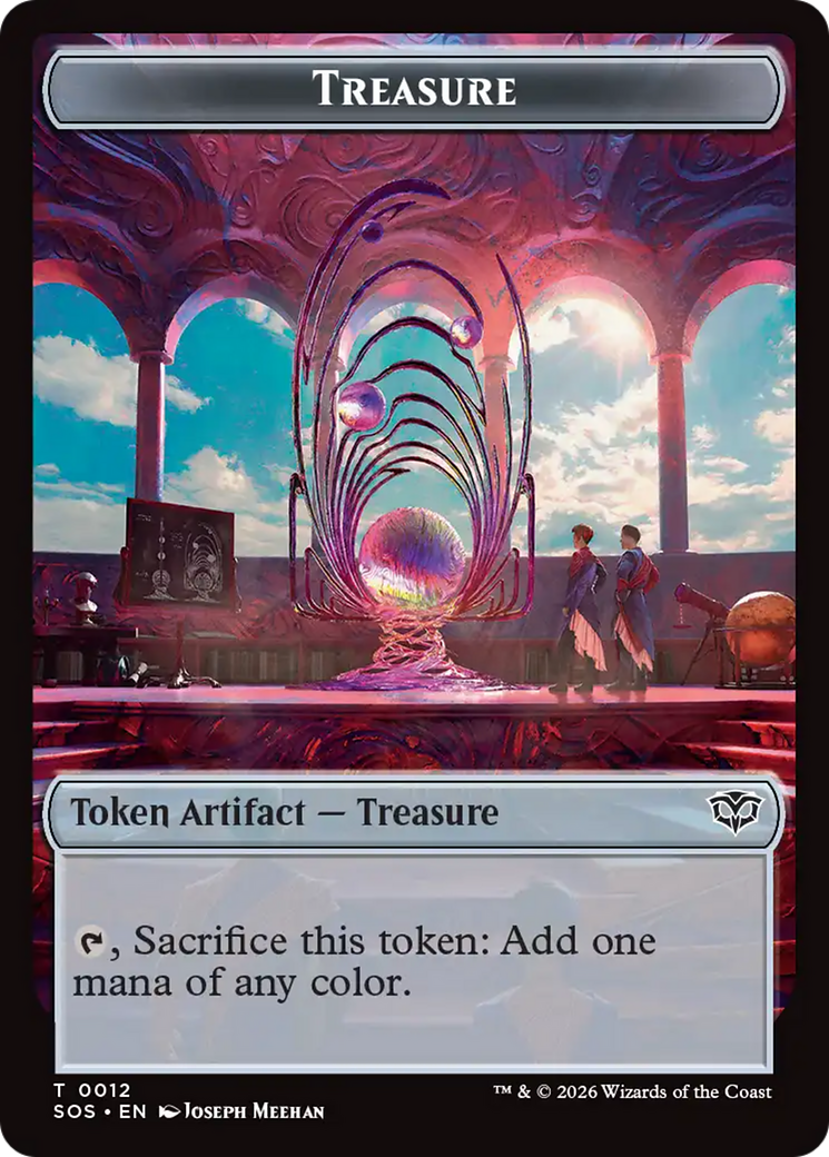 Elemental (0002) // Treasure Double-Sided Token [Secrets of Strixhaven Tokens] | Clutch Gaming