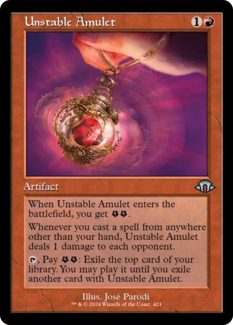 Unstable Amulet (Retro) [Modern Horizons 3] | Clutch Gaming