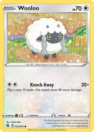 Wooloo (222/264) (Cosmos Holo) [Sword & Shield: Fusion Strike] | Clutch Gaming