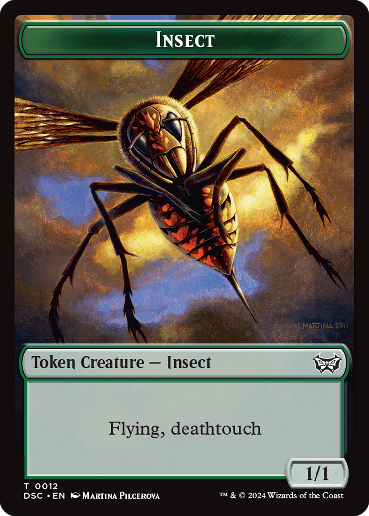 Insect (0012) // Spider Double-Sided Token [Duskmourn: House of Horror Commander Tokens] | Clutch Gaming