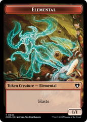 Elemental (0024) // Elf Druid Double-Sided Token [Commander Masters Tokens] | Clutch Gaming