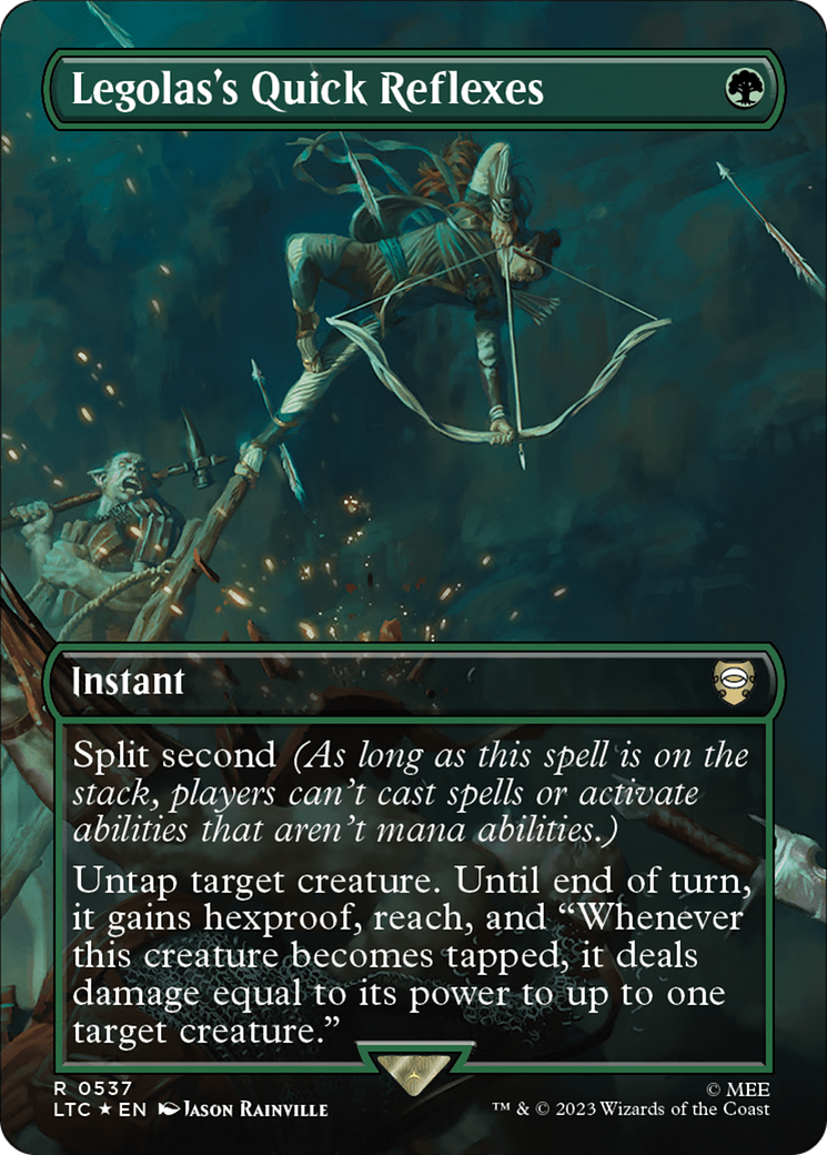 Legolas's Quick Reflexes (Borderless) (Surge Foil) [The Lord of the Rings: Tales of Middle-Earth Commander] | Clutch Gaming