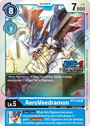 AeroVeedramon [BT2-028] (DC-1 Grand Prix) [Release Special Booster Promos] | Clutch Gaming